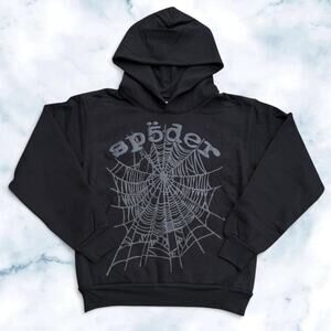 Sp5der phantom web hoodie black